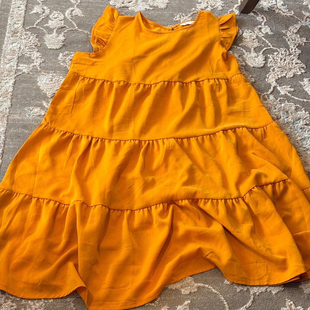 KIRUNDO Vibrant Orange Dress